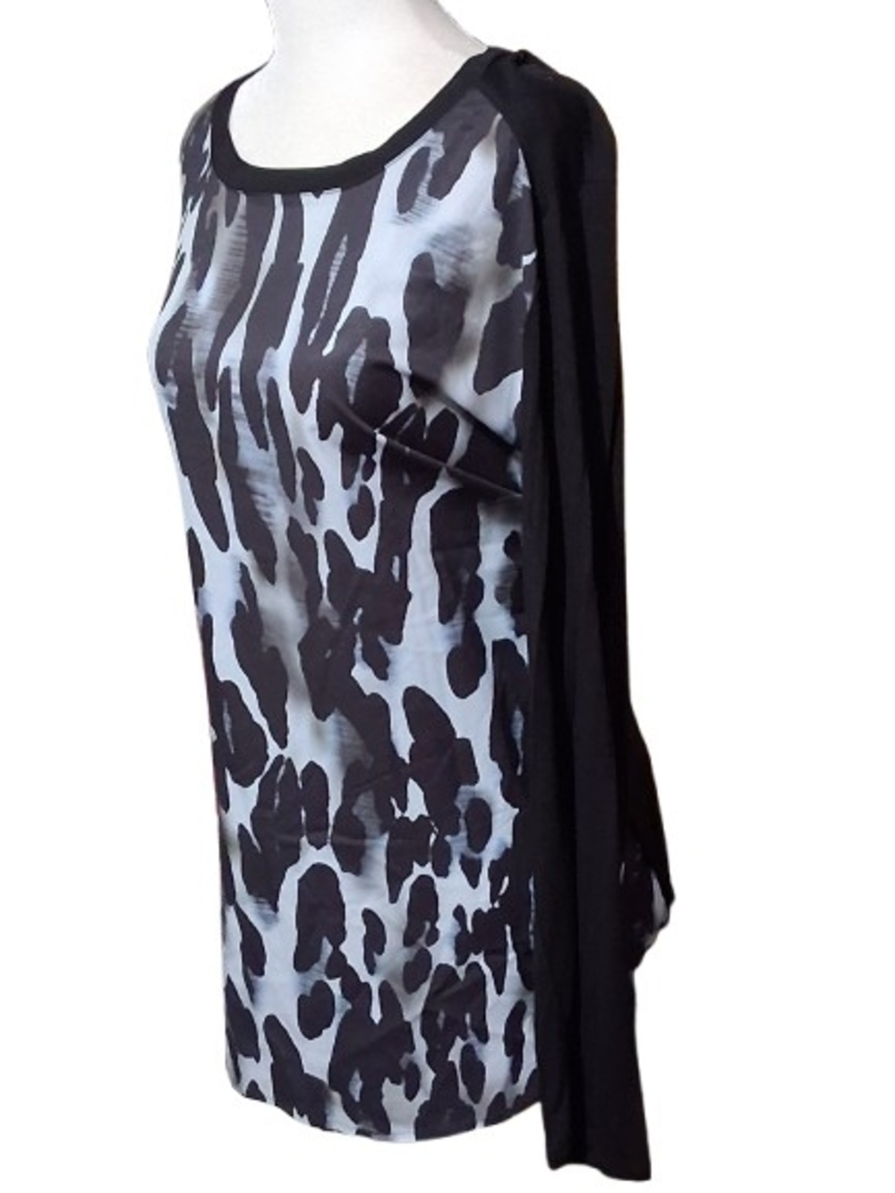 Apt. 9 Black & White Animal Print Swim Coverup